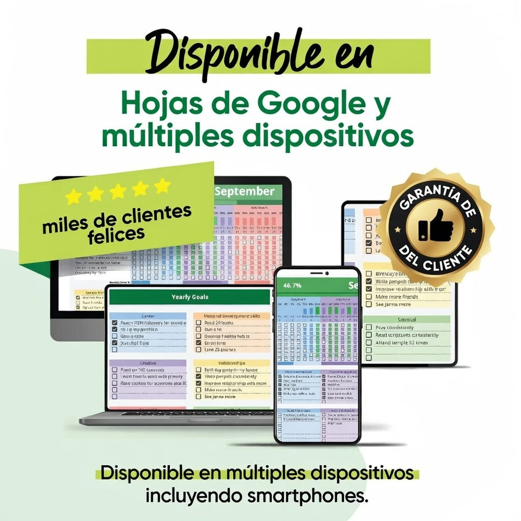 Tracker de Hábitos 2026|  Google Sheets | Acceso para siempre