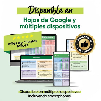 Tracker de Hábitos 2026|  Google Sheets | Acceso para siempre